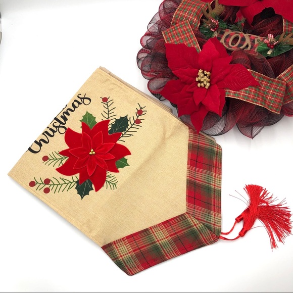 Merry Christmas table runner Cotton 3D patterns - Picture 4 of 9